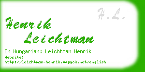 henrik leichtman business card